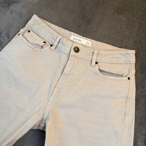 New Look Men Straight Leg Jeans Stone Beige 30R Cotton Stretch 8044128 30x32